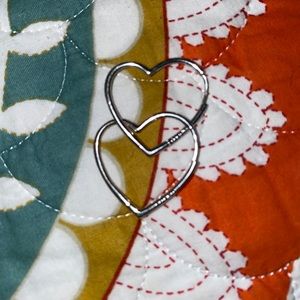 Pandora Asymmetrical Heart Hoop Earrings